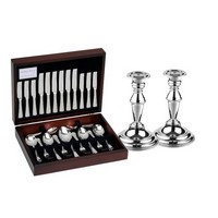 Arthur Price Cutlery Set & 2 Candlesticks